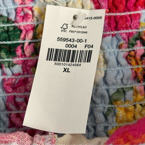 NWT Old Navy Multicolored Floral Jumpsuit Womens XL Linen Blend Boho Cottagecore - Picture 4 of 15